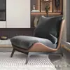 Sillón individual de ocio de color block minimalista italiano, estructura metálica, adecuado para salas de estar y balcones, una silla lounge lujosa y cómoda