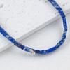Novo Chinês 13*4mm azul retrô retangular pedra natural contas soltas DIY pulseira com contas acessórios para colar material