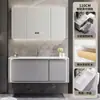 Yida Puede Personalizar Paneles de Puerta Pintados de Roble Gris Hierro Gabinete de Baño Gabinete con Lavabo de Mano para Baño Juego de Gabinetes de Baño