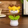 Dragão de desenho animado simulação vaso crochê feito à mão diy decoração de mesa estudo presente temporada de formatura