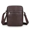 Bolso cruzado vertical para hombre, Piel sintética, Cremallera metálica