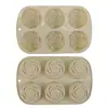 Molde de silicona para pastel de 6 eslabones en forma de rosa