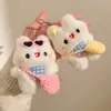 Chaveiro Coelho Voando Pingente de Bolsa Laço Desenho Animado Fofo Pelúcia Luxo Leve Pequeno Presente Boneca Boneca Ornamentos Pendurados