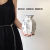 Jarrón de Porcelana Azul y Blanco de Nuevo Estilo Chino Adornos para Arreglos Florales Nicho de Gama Alta Decoración del Hogar Jarrón de Cerámica de Lujo Ligero de Alto Valor