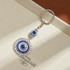 Llavero Mano del Diablo Caliente Transfronterizo Estilo Étnico Vintage Ojos Azules Árbol de la Vida Colgante Colgante para Coche Bolso