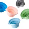 Tigela de Silicone para Pet Amazon Dobrável para Exterior Tigela para Cachorro Tigela para Gato Bacia para Cachorro Utensílios para Comida de Pet Logo Imprimível com Fivela