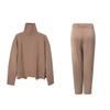 Conjunto de Suéter de Tricô para Mulheres Baixas 2026 Novo Estilo Outono e Inverno Estilo Hong Kong Retrô Chique Suéter com Calça Conjunto de Duas Peças