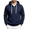 Sudadera con capucha y cremallera de forro polar para hombre 2026 Otoño Invierno Casual con capucha Patchwork Holgada Ropa de abrigo para hombre Hombre