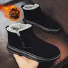 Botas de Nieve Zapatos de Hombre Invierno Nuevos de Caña Media Zapatos de Algodón para Exteriores Cálidos Forrados de Felpa Engrosados Zapatos de Algodón de Una Pierna para Prevenir el Frío y Antideslizantes