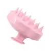 Cepillo de Champú de Silicona de Punto de Fábrica Redondo de Silicona Pura Peine para Champú Cepillo Masajeador Limpiador de Cuero Cabelludo Cepillo Masajeador de Cabeza