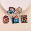 Broche Serie Llama Nueva Transfronteriza Forma Creativa de Gato Dibujo Animado Tigre Paloma Calavera Insignia Estilo Punk
