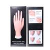 Manicure modelo de mão de silicone modelo de mão falsa modelo de mão para prática de unha falsa molde de mão para prática de iniciantes mão direita dobrável mão pequena