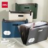 Bolsa Organizadora Plegable Deli A4 de 13 Compartimentos para Papeles de Examen de Estudiante Almacenamiento Clasificado Bolsa Organizadora Plegable de Gran Capacidad