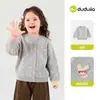 100% AlgodónSuéter de Algodón Puro para Niñas Dudu Otoño Ropa para Niños Top de Bebé Capa Interior Chaqueta