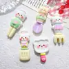 Vajilla de Oso de Dibujos Animados Juguetes Creativos de Comida Accesorios Hechos a Mano para DIY Pegamento Cremoso Resina Pequeños Accesorios Materiales para Pasadores