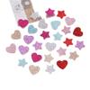 50 Piezas de Polvo de Cebolleta Parches con Forma de Estrella de Cinco Puntas Corazón Accesorios para el Cabello DIY Niños Materiales Accesorios de Joyería Venta al por Mayor