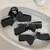 Pinza para el pelo de lunares estilo coreano con lazo, de alta gama y elegante, adecuada para recogidos en la parte posterior de la cabeza, pinza de resorte, pinza banana, accesorio para el cabello versátil para el uso diario