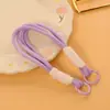 Lanyard Colorido Creativo de Doble Hilo con Doble Hebilla para Teléfono Móvil, Lanyard para Teléfono con Patrón Nudo Bloqueo de Color, Llavero, Accesorio para Bolso