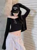 Estilo puramente seductor de chica hot, camiseta de manga larga con hombros descubiertos, ropa de verano para mujer, nuevo top corto sexy 2026, top estilo ins