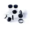 Botella Plástica Personalizada de 47 Dientes para Mascotas para Crema, Mascarilla, Contorno de Ojos y Crema Facial, Botella Transparente de Boca Ancha para Muestras para Mascotas
