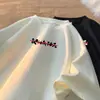 Camiseta Estilo Chinês Gola Redonda Manga Curta para Homem 2025 Verão Nova Marca Solta Tendência Bonita Personalizada Estampada Camiseta de Manga Três Quartos