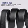 Cinturón de Cuero Genuino Versátil 3.5 Cinturón Sencillo para Hombre de Gama Alta Primera Capa Nuevo Negocio Hebilla Automática Cinturón sin Hebilla para Pantalón