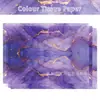 Papel Copiador Gradiente Roxo Wx197 17g Papel de Embrulho à Prova de Umidade para Doces de Presente Papel Decorativo Perolado com Contraste Dourado