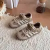 Zapatillas de Entrenamiento Retro Alemanas con Estampado de Leopardo para Niños de 3-6-12 Años Nuevo Estilo Otoño Niños Niñas Suela Suave Antideslizantes Zapatos Deportivos Zapatos Individuales