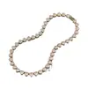 Colar Cruzado Europeu e Americano com Coração de Pêssego Full Diamond Personalidade Criativa Popular Versátil Tendência Joias Combinando Colar