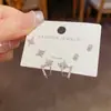 Conjunto de Pendientes de Tres Piezas de Moda Exquisita Coreana y Japonesa Versátil Súper Brillantes con Estrellas Completamente Incrustadas de Diamantes para Mujeres Viaje Diario Pendientes Simples Venta al por Mayor