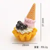 Casquinha de Sorvete 3D Picolé de Verão Comida em Miniatura Brinquedo para Casa de Bonecas Ornamento Pingente Artesanal DIY Joias Acessórios