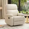 Sofá Cama Cúpula Espacial de Primera Clase Individual Sala de Estar Masaje Eléctrico Multifuncional Giratorio Reclinable Mecedora para Personas Mayores