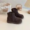 Botines Cortos para Niñas Otoño e Invierno 2025 Nuevo Estilo Coreano Bosque Retro Botas Birkenstock Botas de Terciopelo de Moda para Niñas