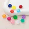 Contas para rodas de resina bicolores com furo grande e efeito olho de gato, adequadas para chaveiros DIY, contas soltas, contas de ábaco e acessórios de vestuário