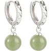 Novos brincos de prata 925 com jade natural Hetian para mulheres com rosto cortado design de moda personalizado brincos presente de Natal