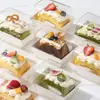 Caja de embalaje para rollo de pastel de moda, caja de embalaje para rollo de toalla y manta, caja de embalaje para rebanada y cubo de mousse, caja de embalaje para postres con altura aumentada