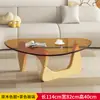 Mesa de centro de vidro, móvel para sala de estar, adequado para apartamentos pequenos, design moderno e minimalista, estilo de luxo leve, design nórdico, mesa de centro criativa e moderna