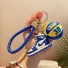 Chaveiro Pingente Sapato de Basquete Casal Fofo Aj 3D Personalizado Criativo para Carro Bolsa Decoração Presente