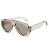 Gafas de sol retro europeas y americanas de montura extragrande para mujer, estilo aviador, cyberpunk, adelgazantes para caras cuadradas y redondas, gafas de sol con protección UV