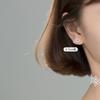 Pendientes Eloki S925 de plata estilo coreano, sencillos, con pequeños diamantes redondos, para mujer, elegantes y femeninos, G7202