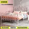Cama de hierro forjado, cama de princesa para niños, cama doble para dormitorio, cama con estructura de acero para apartamento de alquiler, cama simple moderna con estructura de hierro