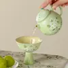 Tetera de Cerámica con Margaritas Pintadas a Mano, Alto Valor Estético, Adecuada para Uso Doméstico, Tetera de Mano para Juego de Té Kung Fu