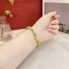 Pulseira de Ouro de Areia Vietnamita Pixiu Pulseira de Casal Masculina e Feminina Contas Esmaltadas Dourado Duradouro Não Desbota Besta Devoradora de Ouro Joia de Liga de Cobre