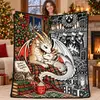 Manta de Franela Polar con Tema Navideño Impresión Digital Suministro Exclusivo Transfronterizo Dropshipping Cubierta de Sofá Manta Siesta de Oficina