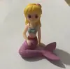 Decoração de aquário de paisagem em miniatura DIY de sereia, topo de bolo criativo de sereia, chaveiro, figura de plástico, artesanato