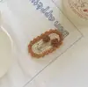 Pasador de cereza tejido a mano de lana personalizado, clip lateral de flor coreana tejido a mano, joyería para mujer, accesorios para el cabello, venta al por mayor, envío gratis