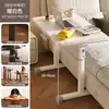 Escritorio de computadora de altura ajustable para dormitorio, uso doméstico, mesita de noche, escritorio móvil, escritorio de oficina simple, banco de trabajo de altura ajustable