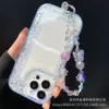 Cadena de Cuerda para Colgar Teléfono Móvil Cadena para Colgar Funda de Teléfono Móvil Mariposa de Aleación Calada Cadena para Teléfono Móvil con Ojo de Gato de Zircón Cadena de Cuentas de Cristal