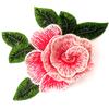 Pegatinas de tela de bordado multicapa multicolor tridimensional solubles en agua hilo teñido de alta resistencia rosas de bordado accesorios de encaje DIY
