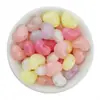 Perlas de Corazón Jelly Color Melocotón con Agujero Vertical de Acrílico de 15 mm, Cuentas Sueltas, Materiales Hechos a Mano, Accesorios para Joyería DIY